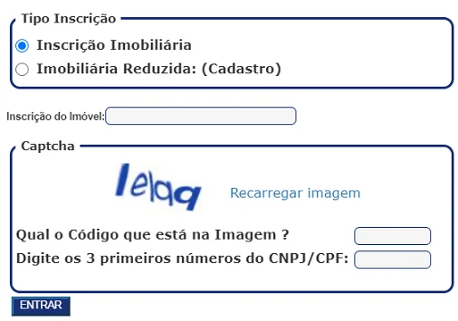 Consulta IPTU Caruaru PE