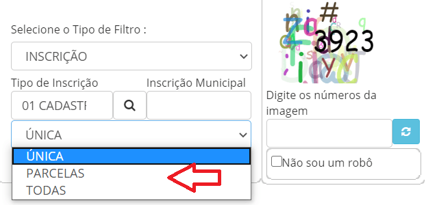 Consulta IPTU Petrolina PE 2 pela inscrição