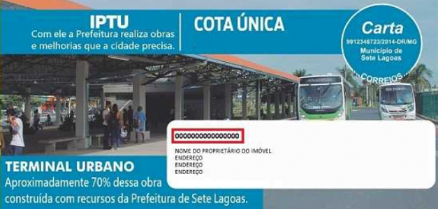 inscrição imóvel Sete Lagoas MG