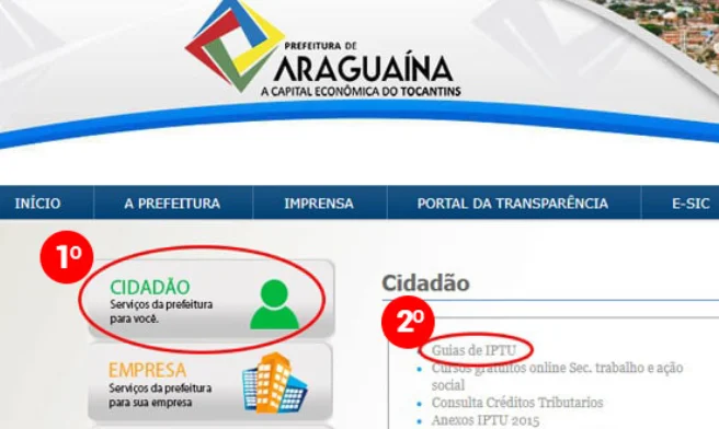 Consulta IPTU Araguaína TO 1